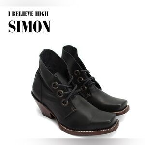 Fluevog NEARLY NEW I Believe High Simon asymmetrical lace-up square-toe - 6.5/7